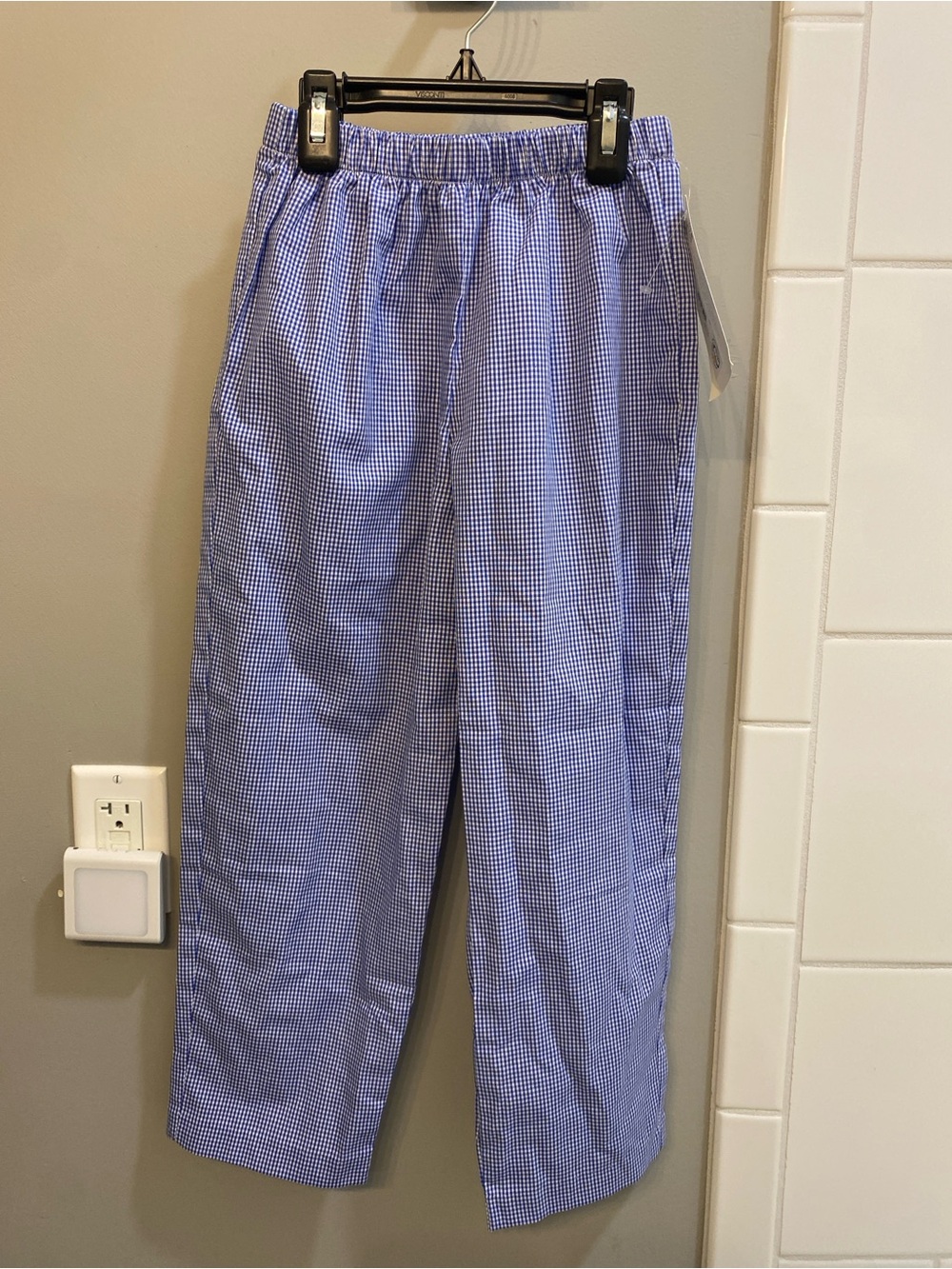 Vive La Fete Blue Gingham Elastic Waist Pants / Size 6x / NWT